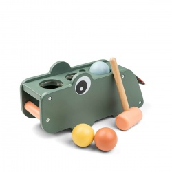 Drvena igračka s čekićem Croco - Green