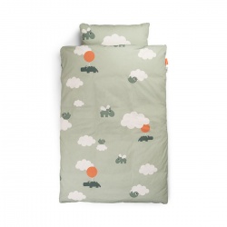 Posteljina Baby Happy Clouds - Green