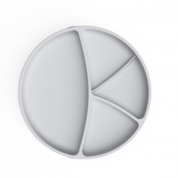 Silikonski tanjur - Sivi